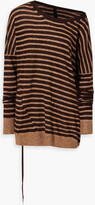 Edda one-shoulder striped wool and 