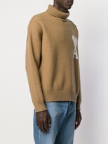 Thumbnail for your product : AMI Paris Ami De Coeur Intarsia Oversize Funnel Neck Felted Sweater