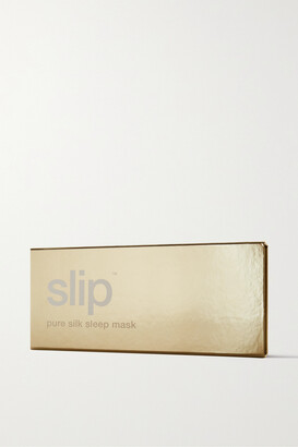 Slip Embroidered Silk Eye Mask - Gold