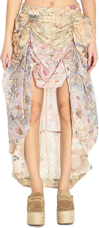 Zimmermann Rebellion Draped Midi Skirt