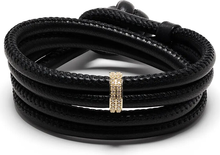 Mizuki 14kt Yellow Gold Diamond Wrap Bracelet