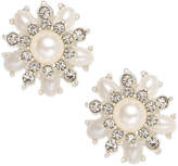 Thumbnail for your product : Charter Club Silver-Tone Imitation Pearl Cluster Clip-On Earrings