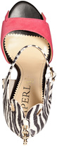 Thumbnail for your product : Aperlaï Suede/Embossed Leather Studded Sandals