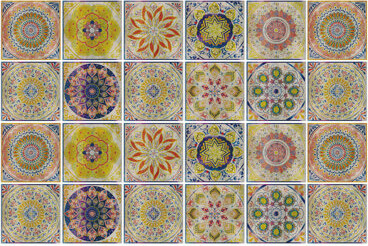 24 Piece self-Adhesive PVC Wall Sticker for Waterproofing, Suitable for Kitchen and Bathroom Wall Tile Stickers;Brown