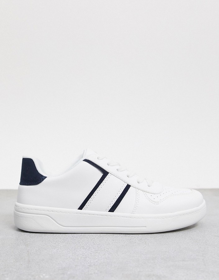 new look white platform trainers
