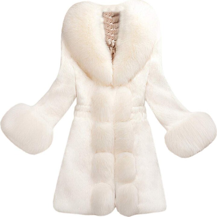 JURTEE Women's Down Coat with Fur Hood Thicker Winter Slim Down Lammy