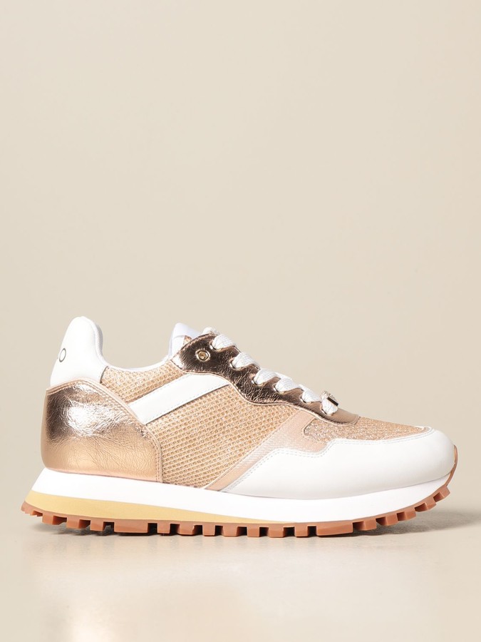 Liu Jo Sneakers In Lurex Fabric And Leather - ShopStyle