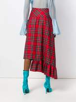 Thumbnail for your product : Preen by Thornton Bregazzi Morgan tartan asymmetric skirt
