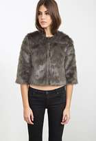 Thumbnail for your product : Forever 21 Cropped Faux Fur Coat