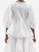 Thumbnail for your product : Cecilie Bahnsen Heidi Puff-sleeve Fil-coupé Top - White