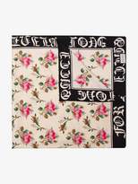 Thumbnail for your product : Gucci multicoloured rose print silk scarf