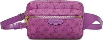 Louis Vuitton Limited Edition Rouge Fauviste Denim Monogram Denim Sunray  Shoulder Bag - Yoogi's Closet