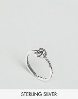 Thumbnail for your product : ASOS Sterling Silver Knot Chain Ring