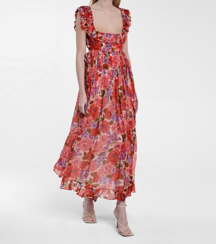 Zimmermann Poppy floral silk midi dress - ShopStyle
