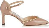 Thumbnail for your product : Jimmy Choo LEEMA 65 Ballet Pink Shiny Leather Pumps with Lockett Studs