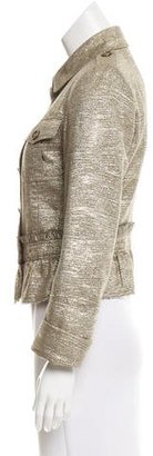 Burberry Metallic Tweed Jacket