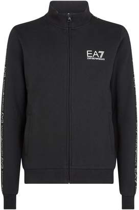 Giorgio Armani Ea7 Logo Stripe Zip-Up Sweatshirt