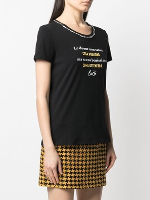 Liu Jo italian-quote print T-shirt