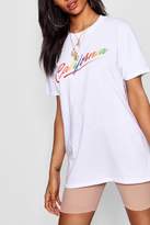 Thumbnail for your product : boohoo Tall Rainbow California T-Shirt