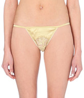 Thumbnail for your product : I.D. Sarrieri Floral-lace satin thong