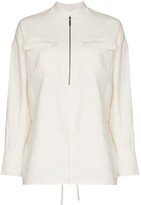 Thumbnail for your product : Gia Studios Half-Zip Flap Pockets Blouse