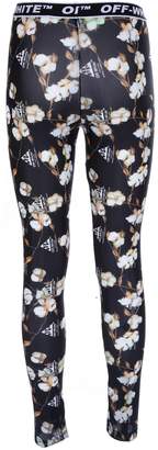 Off-White Off White Floral Printed Leggings