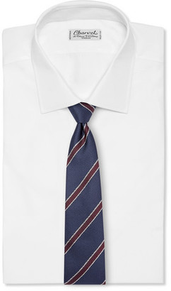 Drakes 8cm Striped Silk-Jacquard Tie