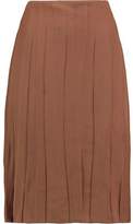 Nina Ricci Pleated Satin Skirt 