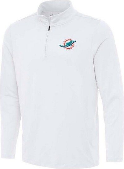 Antigua Miami Dolphins Reprocess 1/4 Zip 2XLarge White