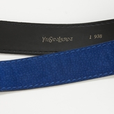 Thumbnail for your product : Yves Saint Laurent 2263 Yves Saint Laurent Blue Suede Leather Belt