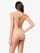 Thumbnail for your product : Hunza G Isolde Zora square neck high leg swimsuit