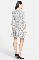 Thumbnail for your product : Eliza J Lace Jacquard Fit & Flare Dress