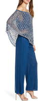 Thumbnail for your product : Pisarro Nights Off the Shoulder Beaded Cape Jumpsuit