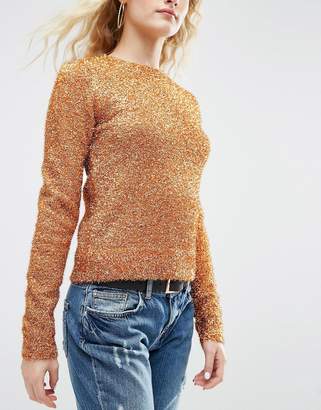 ASOS Metallic Sweater in Sparkle Yarn