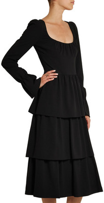 Tom Ford Tiered Stretch-Wool Crepe Dress
