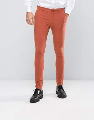 ASOS Design Super Skinny Suit Pants In Coral