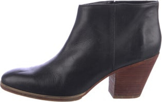 Rachel Comey Leather Ankle Boots Black Round-Toes Unfortunately, due to restrictions, this item may not be eligible for shipping in all areas.