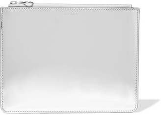 Kara Mirrored-leather Pouch