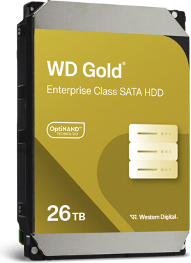 Western Digital WD Gold 26TB Enterprise Class Hard Disk Drive - 7200 RPM Class SATA 6Gb/s 512MB Cache 3.5 Inch - WD261KRYZ