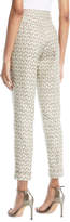 Thumbnail for your product : Brock Collection Peregrine High-Rise Skinny Floral-Jacquard Pants
