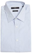 Thumbnail for your product : Z Zegna 2264 Z Zegna Z Zegna blue and white micro striped stretch cotton point collar dress shirt