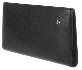 Chanel Leather Camellia Wallet