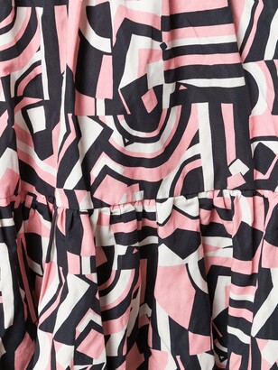 La DoubleJ Geometric Print Flared Dress
