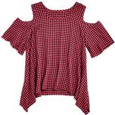 Thumbnail for your product : Splendid Girls' Check Print Cold-Shoulder Top