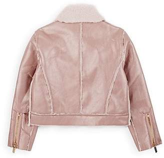 Imoga Kids' Esmae Faux-Leather Motorcycle Jacket - Pink