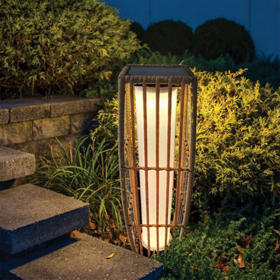 Aria Home 27'' Solar Powered Cylinder Outdoor Lantern