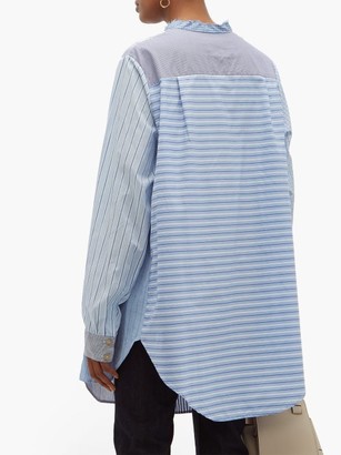 By Walid Ally Multi-stripe Cotton Shirt - Blue Multi