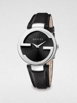 Thumbnail for your product : Gucci Stainless Steel & Leather Watch
