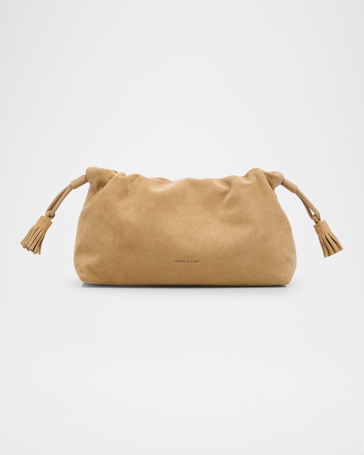 Veronica Beard Stash Small Suede Shoulder Bag