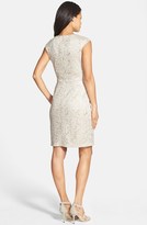 Thumbnail for your product : Donna Ricco Embellished Neck Metallic Lace Sheath Dress